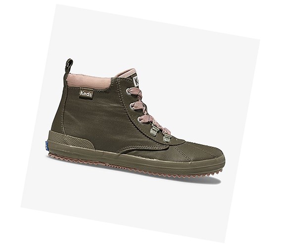 Botas con Cordones Keds Big Kid Scout Coated Lona Niños Verde Oliva | HFN304259