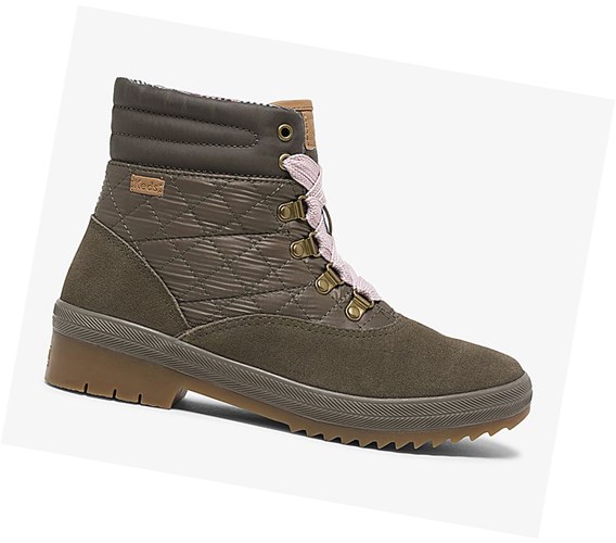Botas con Cordones Keds Camp Boot Agua Mujer Verde Oliva | VBO341907