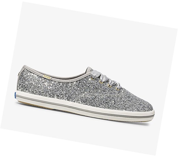 Tenis Keds x kate spade new york Champion Glitter Wedding Mujer Plateados | JMQ460372
