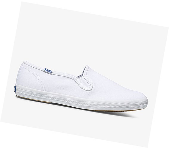 Tenis Slip On Keds Official Site Champion Mujer Blancos | QZN379051