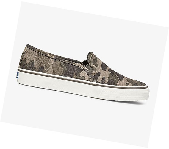 Tenis Slip On Keds Washable Double Decker Camo Mujer Verde Oliva Multicolor | SNB950762