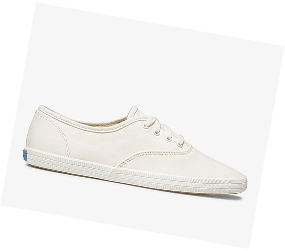 Zapatos con Cordones Keds Vintage Champion Lona Mujer Blancos | PRQ823597