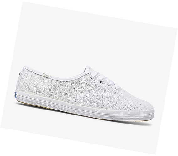 Zapatos con Cordones Keds x kate spade new york Champion Glitter Mujer Blancos | ZFP078463