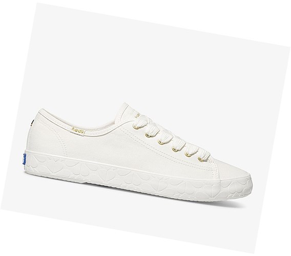Zapatos con Cordones Keds x kate spade new york Kickstart Logo Foxing Mujer Blancos | ZYC645873